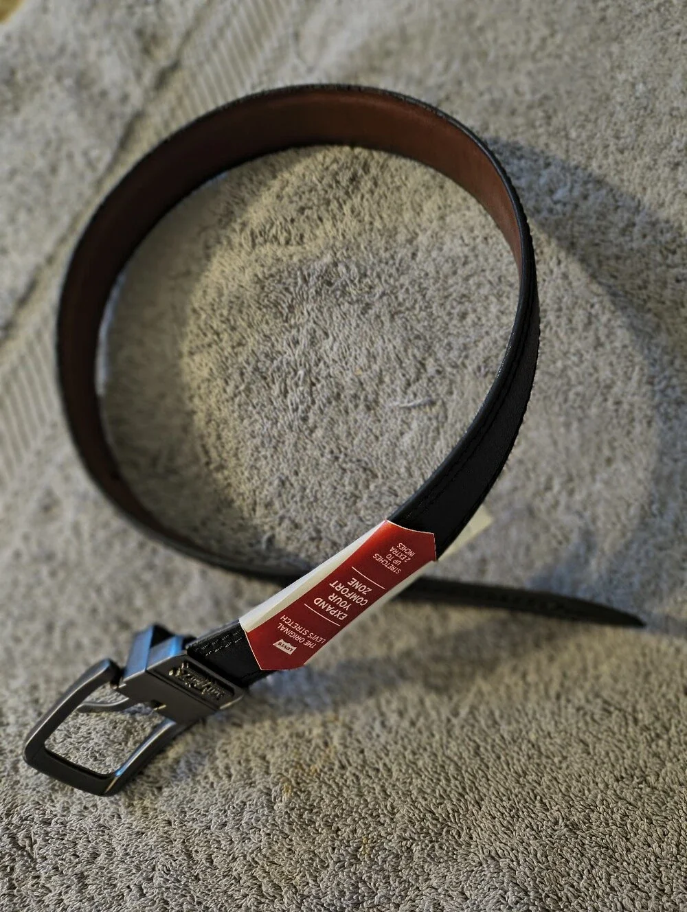 Levi's Boys Reversible Black Brown Belt Silver Buckle Small Preschool Stretch